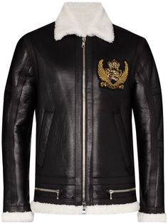 Balmain байкерская куртка с овчиной