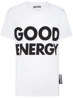 Moschino футболка с надписью Good Energy