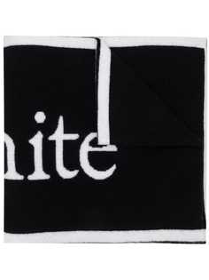 Off-White шарф с жаккардовым логотипом