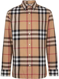 Burberry рубашка в клетку Haymarket