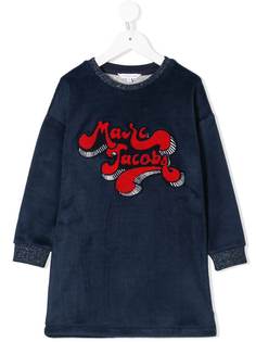 The Marc Jacobs Kids велюровое платье-толстовка с логотипом