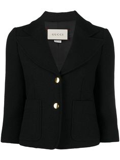 Gucci блейзер из ткани букле с рукавами три четверти