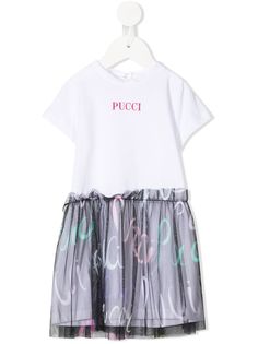 Emilio Pucci Junior платье-футболка с юбкой из тюля