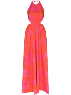 STAUD платье макси Apfel с цветочным принтом