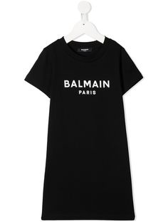 Balmain Kids платье-футболка с логотипом