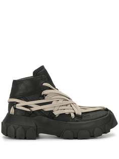 Rick Owens двухцветные кроссовки на шнуровке