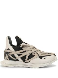 Rick Owens двухцветные кроссовки на шнуровке