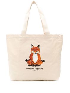 Maison Kitsuné парусиновая сумка-тоут Yoga Fox