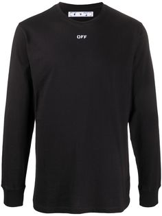 Off-White футболка с длинными рукавами и логотипом