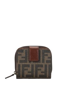 Fendi Pre-Owned кошелек на молнии с узором Zucca