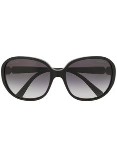 Chanel Pre-Owned солнцезащитные очки в круглой оправе с логотипом CC