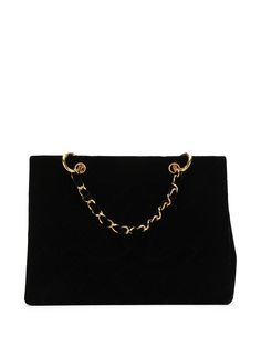Chanel Pre-Owned фактурная сумка-тоут на двойной цепочке
