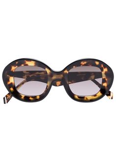 Kaleos солнцезащитные очки Arcos в круглой оправе черепаховой расцветки