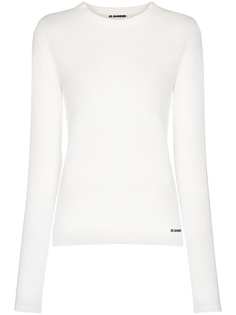 Jil Sander футболка с длинными рукавами и логотипом