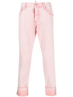 Dsquared2 укороченные джинсы с манжетами