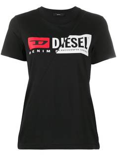Diesel футболка узкого кроя с логотипом