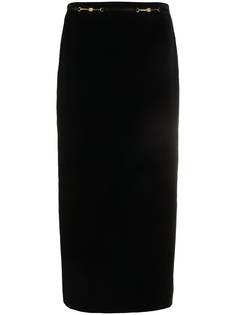 Céline Pre-Owned юбка миди с вышитым логотипом