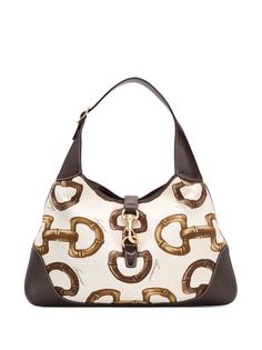 Gucci Pre-Owned сумка-тоут 2012-го года с принтом Horsebit