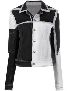 Rick Owens DRKSHDW джинсовая куртка с контрастными вставками