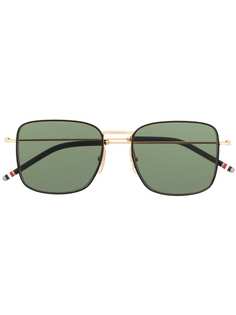 Thom Browne Eyewear массивные солнцезащитные очки-авиаторы TBS117