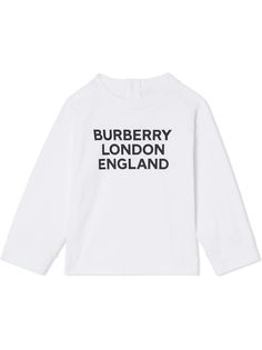 Burberry Kids топ с длинными рукавами и логотипом