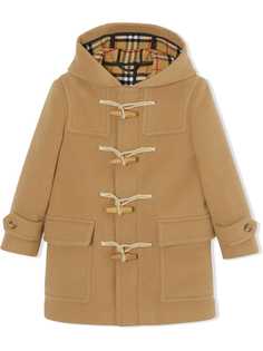 Burberry Kids дафлкот с клетчатой подкладкой
