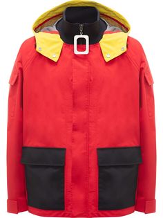 JW Anderson куртка в стиле колор-блок с капюшоном