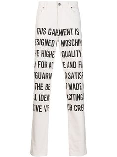 Moschino прямые джинсы с надписью