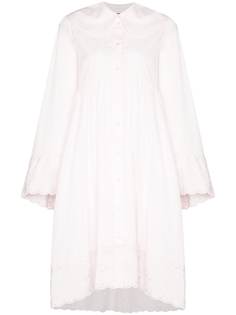 Simone Rocha платье-рубашка с кружевом