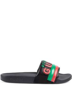 Gucci шлепанцы с тиснением Original Gucci