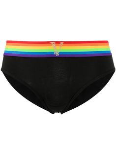 Versace трусы-брифы с полосками Versace x Pride