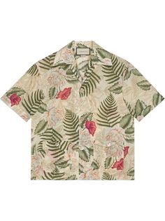 Gucci рубашка с короткими рукавами и принтом