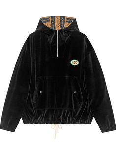 Gucci куртка с капюшоном и нашивкой