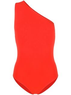 Bottega Veneta слитный купальник на одно плечо с вырезом