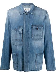 Maison Margiela джинсовая рубашка с потайной застежкой