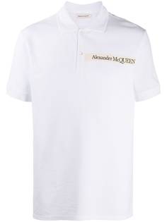 Alexander McQueen рубашка поло с нашивкой-логотипом