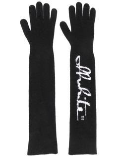 Off-White перчатки с логотипом