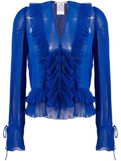 Marco De Vincenzo прозрачная рубашка с плиссировкой