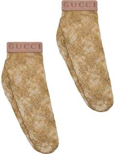 Gucci кружевные носки с эффектом металлик