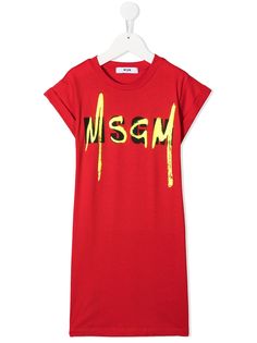 Msgm Kids платье-футболка с логотипом