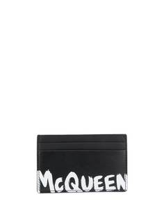 Alexander McQueen картхолдер с принтом граффити