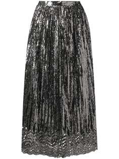 Marco De Vincenzo плиссированная юбка с эффектом металлик