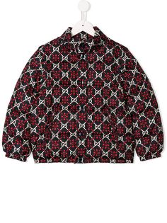 Gucci Kids пуховик с узором GG