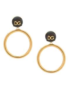 Dolce & Gabbana серьги-кольца с логотипом DG