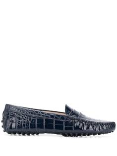 Tods мокасины Gommino с тиснением под крокодила Tod’S