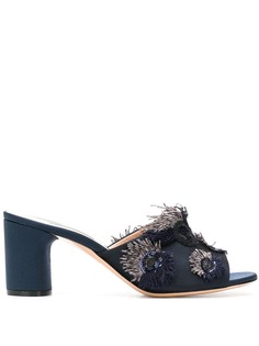 Casadei мюли с декором из аппликаций