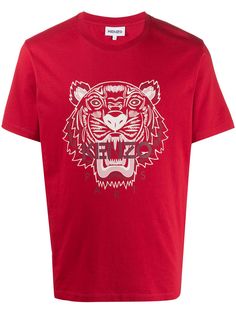 Kenzo футболка с принтом Tiger