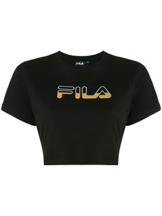 Fila logo-print cropped T-shirt