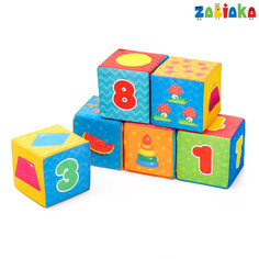 Игрушка мягконабивная, кубики Iq Zabiaka