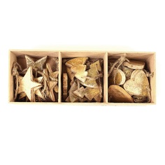Украшения подвесные golden stars/trees/hearts (enjoyme) золотой 35x8x13 см.